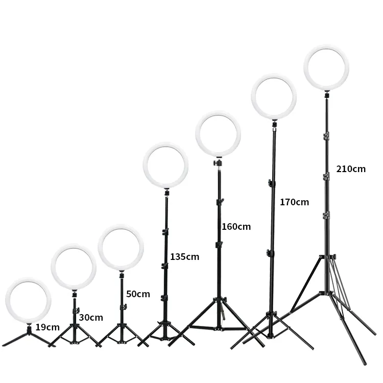 Kısılabilir LED yuvarlak halka ışık makyaj cilt bakımı canlı yayın