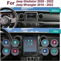 Autoradio Android 12,1 pouces pour Jeep Wrangler 2018-2022/ Gladiator 2020-2022, CarPlay sans fil, autoradio, récepteur audio
