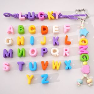 <span class=keywords><strong>10</strong></span> Cuentas Acrílicas de Moda con Orificio Grande, Números y Letras, para Hacer Pulseras Hechas a Mano, Cadenas para Teléfono, Accesorios Decorativos - Product Image 3