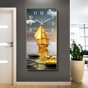 Wholesale Price Crystal Porcelain Painting <strong>Clock</strong> Elk Landscape <strong>Picture</strong> Large Wall <strong>Clock</strong> Wall Watch <strong>Clock</strong> for Living Room - Product Image 4