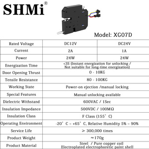 Serrure électromagnétique à ressort renforcé XG07D DC12V/24V pour armoires de sécurité, bureaux et boîtes de rangement - Product Image 6