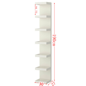Estantería Vertical de Diseño Moderno Integrada en el Piso, Ahorra Espacio, Librería de Madera que se Apoya en la Pared, Estantería <span class=keywords><strong>Invisible</strong></span> para <span class=keywords><strong>Libros</strong></span> - Product Image 4