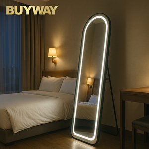 <span class=keywords><strong>Espejo</strong></span> de cuerpo entero LED para decoración de <span class=keywords><strong>pared</strong></span>, <span class=keywords><strong>espejo</strong></span> de pie para sala de estar con sensor de movimiento, interruptor y vidrio templado - Product Image 5