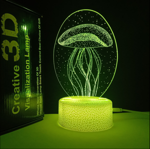Lámpara de mesa con Interruptor táctil LED de cambio Gradual de 7 colores personalizada, USB lámpara de mesa, ilusión de medusas moderna, dormitorio nocturno, Hotel, 5V eléctrico - Product Image 4