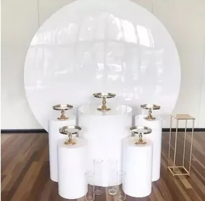 <span class=keywords><strong>Soporte</strong></span> de Fondo Circular de Acrílico Blanco para Pared, <span class=keywords><strong>Soporte</strong></span> de Fondo Circular de Acrílico Blanco para Bodas - Product Image 1