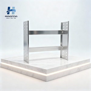 Plateaux à câbles en acier galvanisé à chaud perforés, certifiés CE, robustes, de type échelle, pour la pose de câbles dans la construction industrielle - Product Image 2