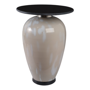 Tavolino d'Appoggio con Piano in Marmo, Tavolo Decorativo Lucido per Soggiorno, Camera da Letto, Arredamento Casa - Product Image 2