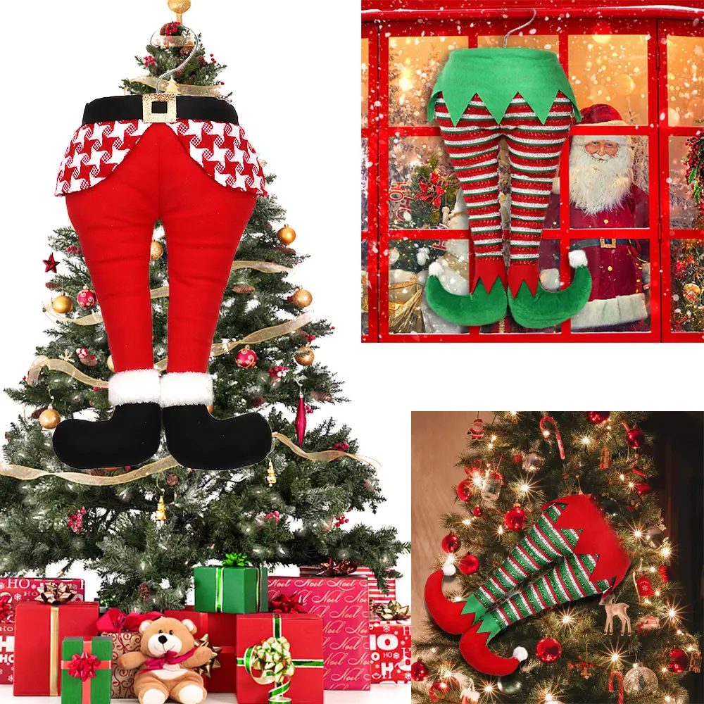 Cartoon three-dimensional elf foot large pendant Christmas tree decoration ornaments Christmas thief hanging ornament