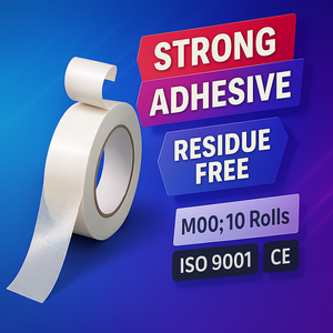 Adhésif fort enlevé facilement <span class=keywords><strong>tapis</strong></span> de tissu adhésif en caoutchouc ruban à base de tissu double face - Product Image 1