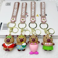Vente en gros de porte-clés en PVC mignons de dessins animés d'anime, pendentif pour clé de voiture, accessoires pour sac, cadeaux, porte-clés 3D en PVC
