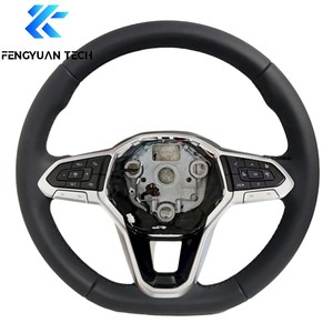 Volante Deportivo Personalizado con Calefacción, LED, Cuero y Alcántara, Fibra de Carbono Forjada para VW <span class=keywords><strong>Golf</strong></span> 7R/GTI/MK7/Golf7.5/<span class=keywords><strong>Sportsvan</strong></span>/Lamando/<span class=keywords><strong>R</strong></span>-<span class=keywords><strong>Line</strong></span> - Product Image 4