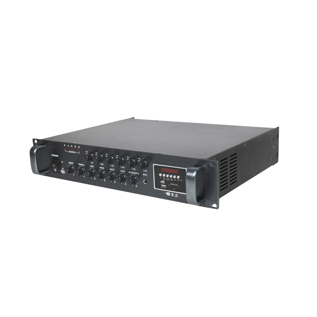 6-Zone Mixer Amplifier with Independent Volume Control for Multi-Area BGM in Restaurants & Stores