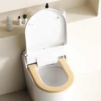 Cuvette de toilettes électrique intelligente à double chasse, télécommande, en céramique et ABS, à poser au sol, avec détection au pied pour un chasse automatique, pour la maison