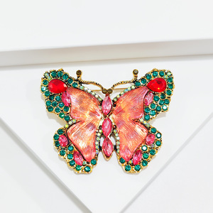 Nuevos broches de mariposa de cristal de moda, broche de insecto Animal de moda para damas - Product Image 3