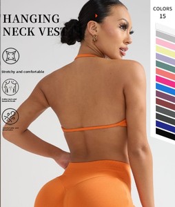 <span class=keywords><strong>Reggiseno</strong></span> Sportivo Halter da Donna Push-Up con Supporto Sottile per la Schiena - Senza <span class=keywords><strong>Ferretto</strong></span>, Anti-Cedimento per Fitness e Yoga, Stile Crop Top con Coppe 3/4 - Product Image 2