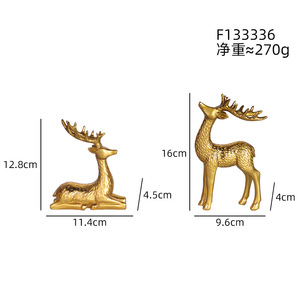 Figura Decorativa de Resina de Reno Dorado Nórdico, para Dropshipping en Shopify, Decoración Navideña para Mesa, Hogar u Oficina - Product Image 5