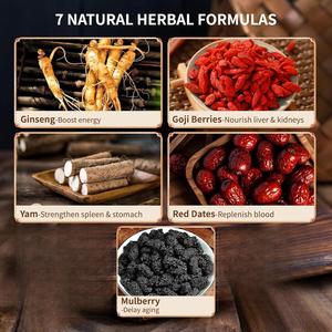 Té de Ginseng Cinco Tesoros Crudo Orgánico en Bolsitas, Té Herbal Tradicional Chino para el Bienestar de Hombres y Mujeres, Suplemento a Granel - Product Image 2