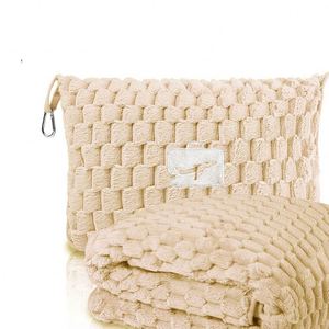 Hot Sale Flannel Foldable Airplane Bag Custom Logo Travel Blanket Manufacturer Multifunctional Car Blanket - Product Image 4