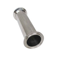 Collier de serrage droit sanitaire en acier inoxydable 304/316 à installation rapide, résistant aux hautes températures, pour raccordement de tuyaux en acier