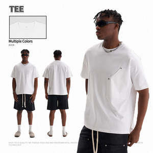 Hot Custom logo Street Loose 100% Cotton Heavyweight 300g Camiseta de manga corta para hombre - Product Image 4