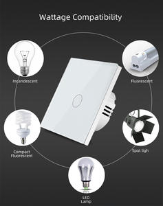 สวิตช์อัจฉริยะ Alexa ควบคุมด้วยเสียง Tuya ทำงานร่วมกับ Google 1/2/3 GANG Smart Life Light WiFi TOUCH Wall Wall SWITCH - Product Image 6