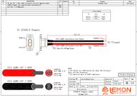 Câble de connecteur femelle à montage sur panneau Amass XT60E-F, câble d'alimentation CC haute intensité XT60 30A pour batterie de drone RC