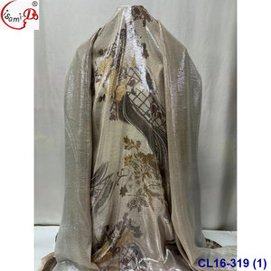 Robes pour filles Lisami de haute qualité, élégantes, en tissu de soie de chiffon métallique, douces et luxueuses, noires et blanches, Dirac Garbasar Maqbal Toob - Product Image 3