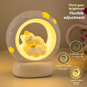 Lampe de Nuit LED Panda en ABS Moderne avec Étoiles de Lune et Xiao Mao Ornements Tactile pour Cadeau d'Anniversaire pour Fille - Product Image 6