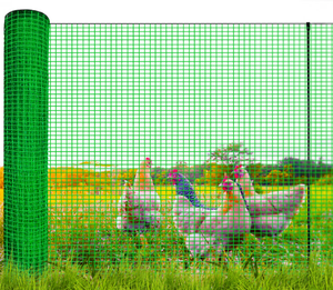 Recinzione Temporanea con Pali, 91 cm x 15 m, Barriera in Plastica per Giardino e Animali con Palo in Metallo e Corda Antivento - Product Image 2