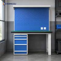 Banc de travail antistatique de laboratoire avec panneau perforé et armoire à tiroirs, station d'emballage ESD pour salle de test de soudure de circuits imprimés