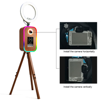 Support de photomaton en bois de haute qualité pour iPad et appareil photo reflex numérique, idéal pour les fêtes, mariages et événements