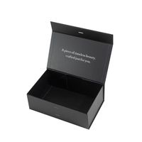 Boîte à parfum de luxe personnalisée en carton rigide recyclable écologique avec fermeture magnétique noire portable
