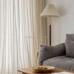 Rideau en polyester et <span class=keywords><strong>lin</strong></span> de style <span class=keywords><strong>japonais</strong></span> Wabi-Sabi, à rayures jacquard, pour la décoration du salon et de la chambre à coucher, draperies transparentes - Product Image 2