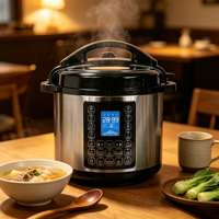 Autocuiseur Électrique Multifonction 6L en Acier Inoxydable et Aluminium, 13-en-1, Idéal pour la Maison et l'Hôtellerie - Vente Flash