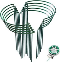 Outdoor Tall Plant Support Ring Cage, Metal Garden Plant Stake
