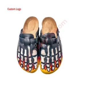 Classic Design Custom Clogs Shoes Women Men's Clogs Mules Cow Suede Leather Clogs Flat Anti Slip Slippers Mules Custom Design