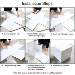 便携式PULUZ 20厘米折叠便携式550毫米轻型照片照明工作室拍摄帐篷盒套件，带2色背景 - Product Image 6