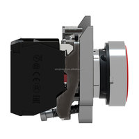 Piezas industriales de Schnei der, perilla de conmutación automática, botón de Reinicio de llave, 22mm, rojo, cabeza plana, Harmony XB4BA42