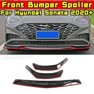 Para Hyundai Sonata 2020+ Kit de carrocería difusor divisor de labio de parachoques delantero de coche 3 piezas Protector de parachoques Cubierta Accesorios para coche - Product Image 1