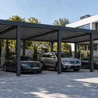 Pergola en aluminium de petite taille 2,5x3m, gazebo imperméable, pavillon pour balcon et jardin