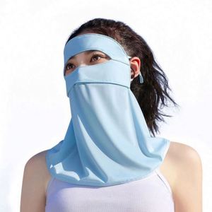 Masque de cyclisme anti-UV coupe-vent respirant en polyester pour l'été, protection intégrale du visage, motif imprimé unisexe - Product Image 1