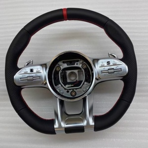 พวงมาลัยรถยนต์สำหรับ <span class=keywords><strong>Mercedes</strong></span> Benz C63 E63 GL W205 W204 W213 W212 W213 W176 C E CLS CLA พวงมาลัยคาร์บอนไฟเบอร์ - Product Image 3