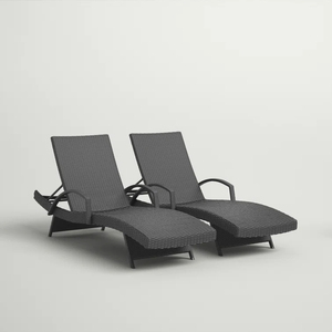 Dwoo alta calidad gris ocio Patio piscina sillas modernas duraderas PE mimbre <span class=keywords><strong>tumbonas</strong></span> de jardín - Product Image 3