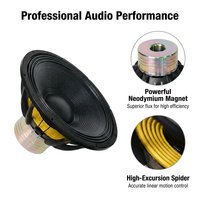 Subwoofer professionnel 21 pouces en néodyme 1500W 8 ohms AES haute puissance 96dB de sensibilité, passif, en aluminium, pour sonorisation de scène en line array