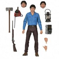 NECA 41971 The Evil Dead 40th Anniversary Ash Figurine articulée de 7 pouces Boîte couleur Unisexe 1/6 Prise US Film & TV Authentique