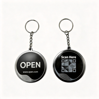 Porte-clés d'entreprise personnalisable écologique, gravé au laser avec code QR, logo personnalisé, porte-clés promotionnel en métal vierge, cadeau