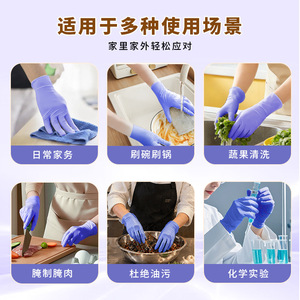 Intco Disposable Nitrile <b>Gloves</b> M K85 Purple Powder Free Food Processing - Product Image 4