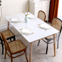 Nappe de protection en plastique transparent rectangulaire 60x120 pouces, imperméable, anti-taches, résistante à l'huile, nettoyable