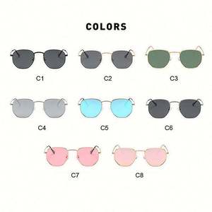 Gafas de Sol Polarizadas Retro con Logotipo Personalizado 2021, Gafas de Sol de Metal Poligonales con Protección UV400 para Hombre y Mujer - Product Image 6