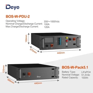 Batterie solaire Deye BOS-W ESS 51,2V 100Ah LFP, batterie lithium solaire commerciale HV LiFePO4 - Product Image 6